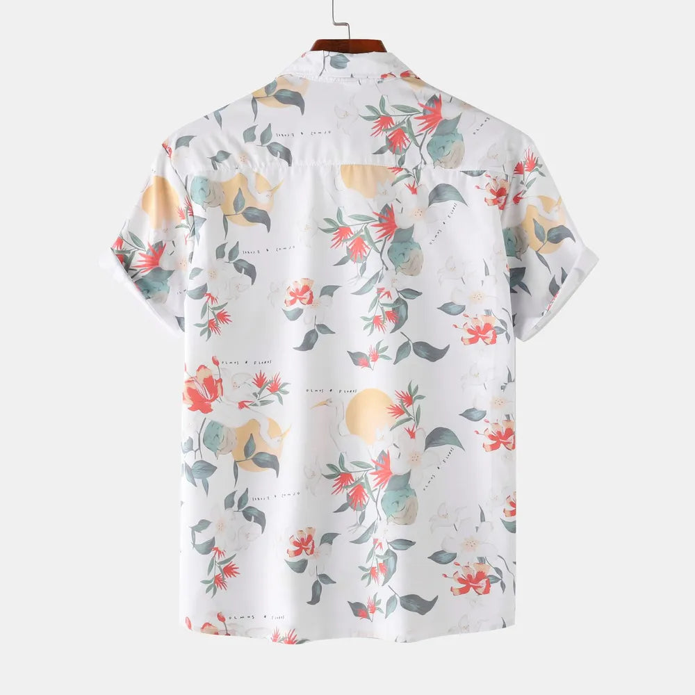 Printed Short Sleeve Summer Hawaiian Shirt